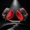 Gold Chain Cuffs | Δερμάτινες Χειροπέδες με Χρυσή Αλυσίδα — για εσένα που ξέρεις ότι η εξουσία είναι όμορφη