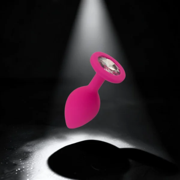 Circle Gem Pink | Πρωκτική Σφήνα Σιλικόνης με Κυκλικό Κόσμημα Ροζ — για εσένα που ξέρεις ότι το ροζ δεν σημαίνει αθώο